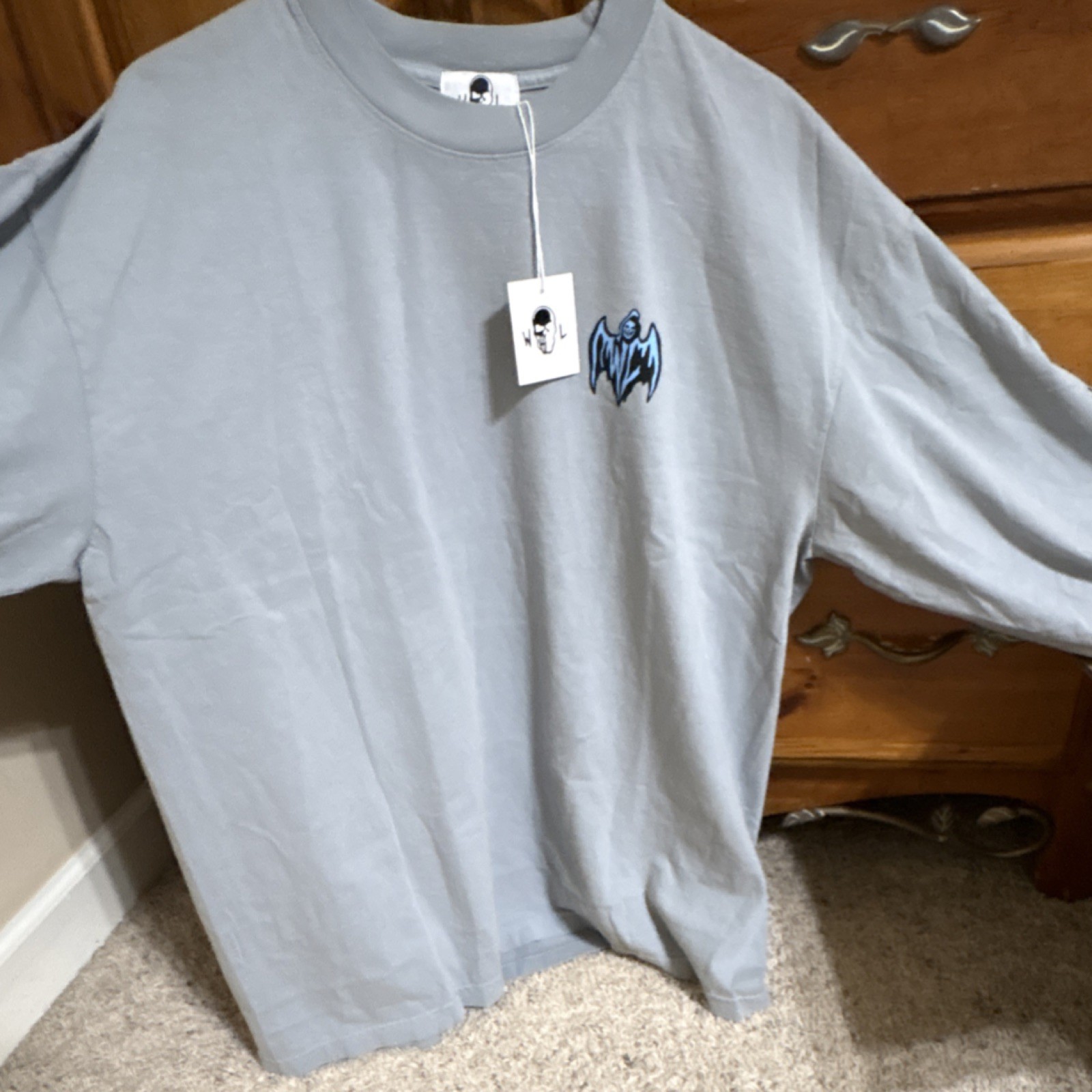 Warren Lotas Unforgiven Graphic Long Sleeve T-Shirt XL Gray 100% Cotton USA gallery