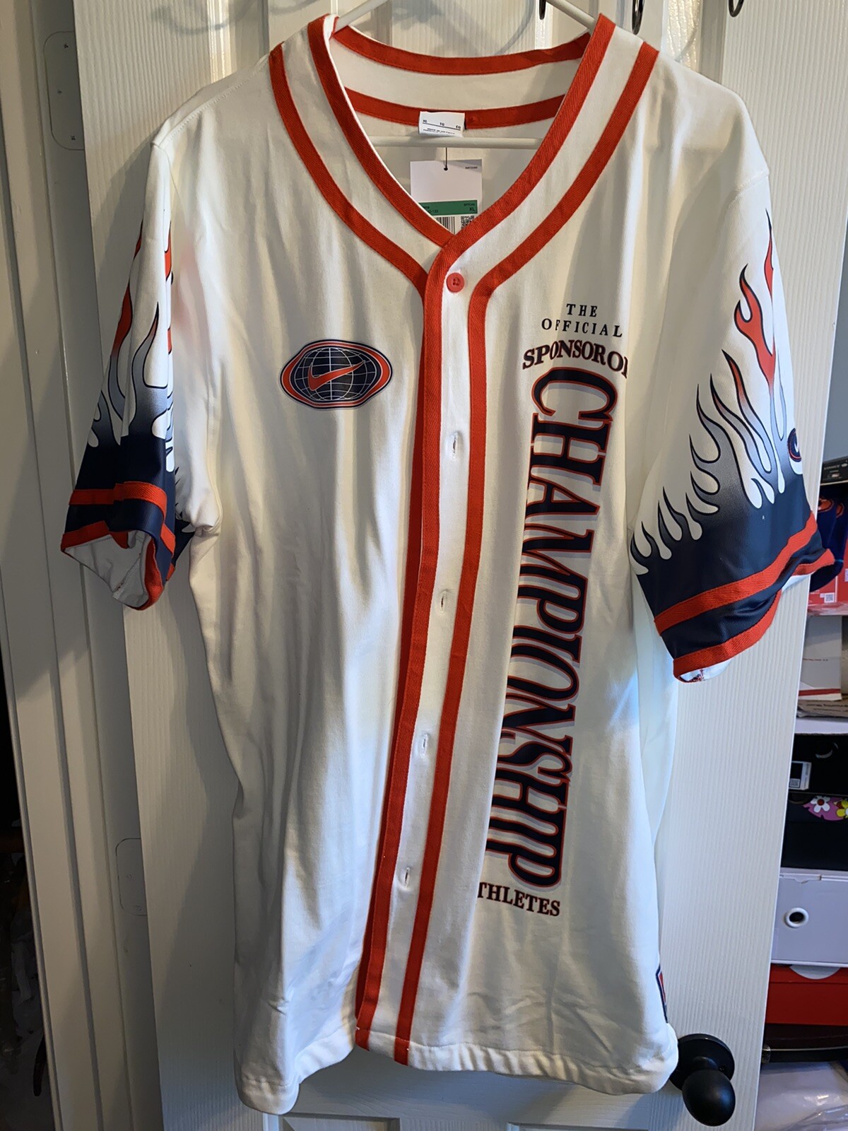 NEW Nike Americana Championship Baseball Jersey White Mens Size XL DV9642-133 gallery