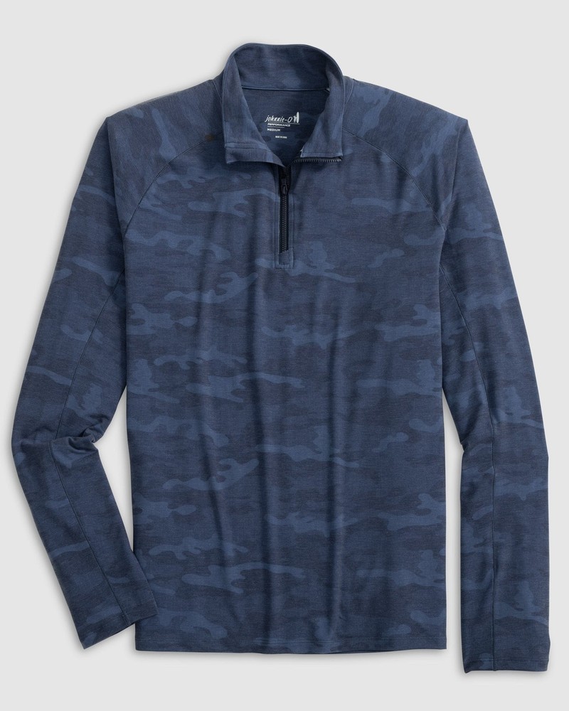 johnnie-O Patton Performance Camo 1/4 Zip Pullover Mens Navy Size XXL (7847412)