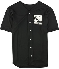 Alfani Mens Graphic Print Jersey, Black, Large