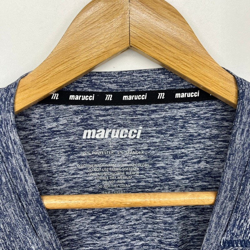 Marucci Mens Large Performance Baseball Graphic T-Shirt Navy Blue Heather gallery