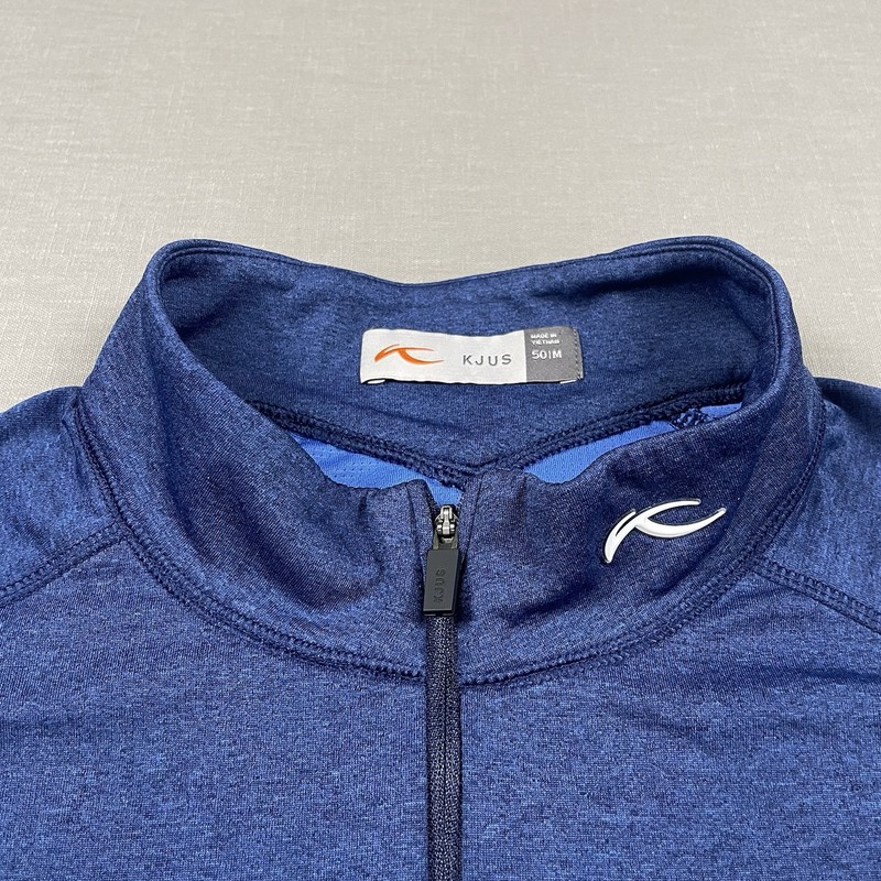 KJUS Mens 1/2 Zip Pullover Size Medium 50 Blue Keano Long Sleeve Midlayer Active gallery