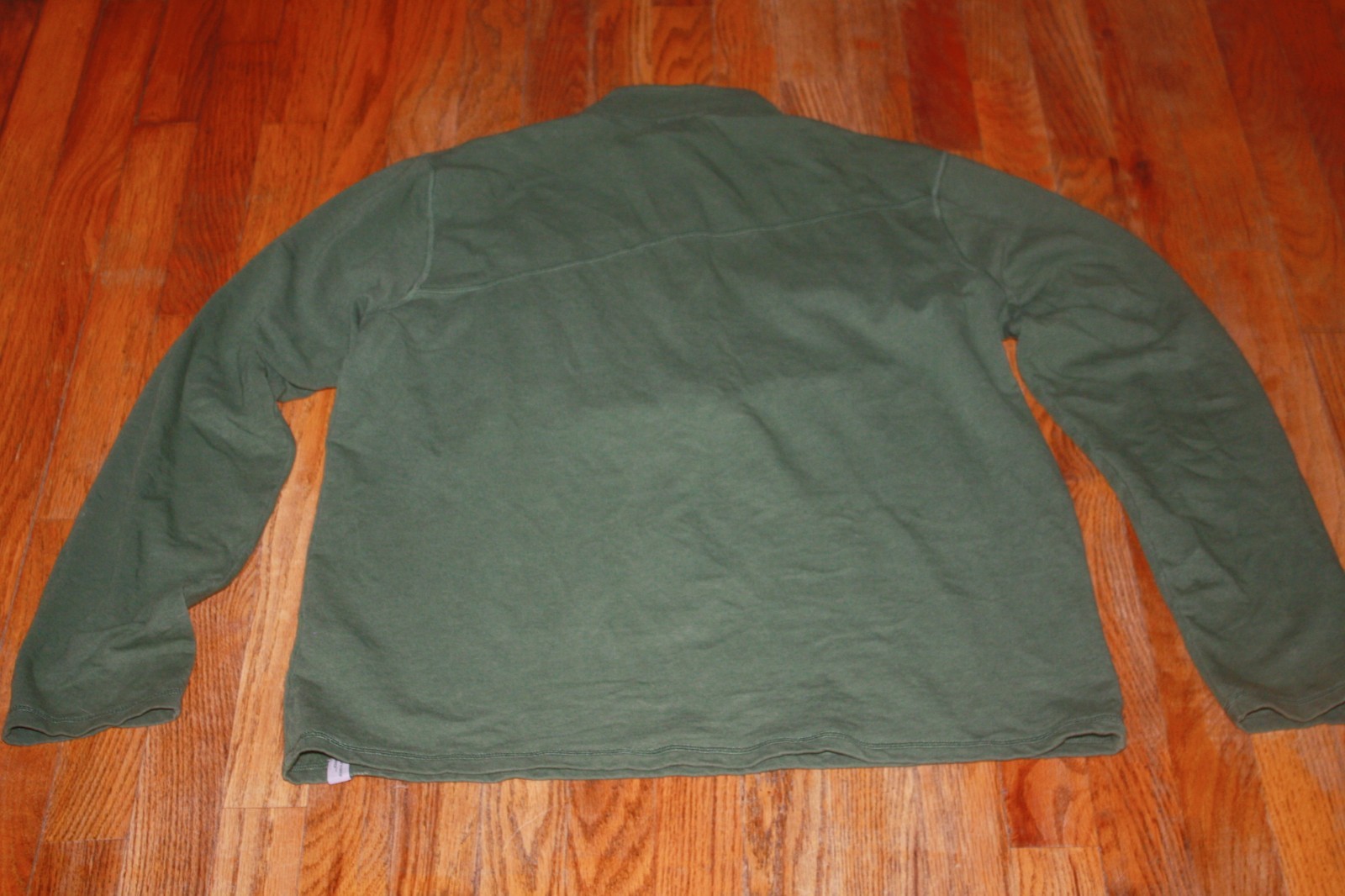 TASC PERFORMANCE VELU MENS GREEN COTTON/BAMBOO 1/4 ZIP PULL OVER SHIRT SIZE M gallery