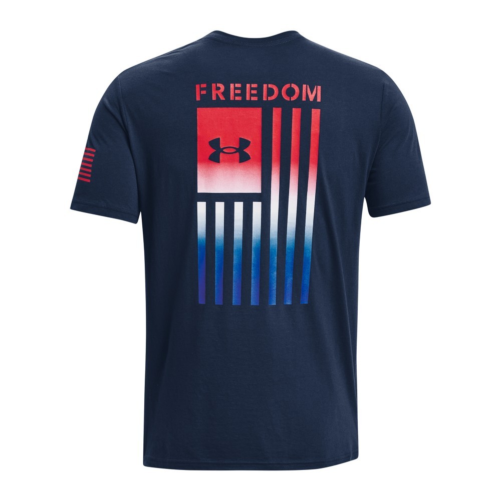 Under Armour 1377056 Men's UA Freedom Flag Gradient T-Shirt, Academy, Small