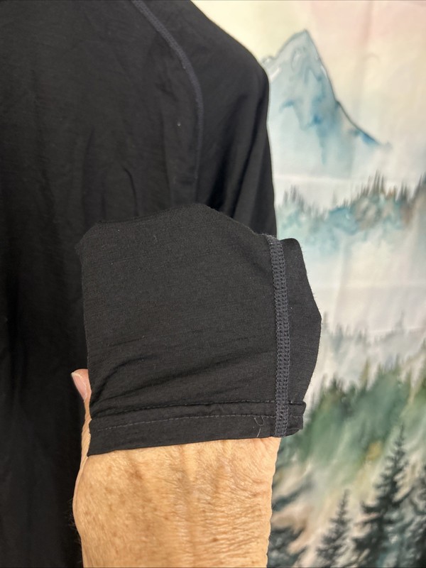 Smartwool 150 Mens Size Medium Long Sleeve 1/4 Zip Base Layer Black gallery