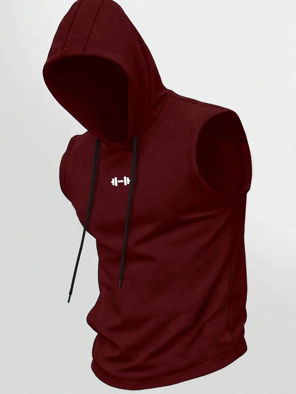 Men's Quick Dry Breathable Hooded Sleeveless Tank Top Gym Workout Running Sport gallery