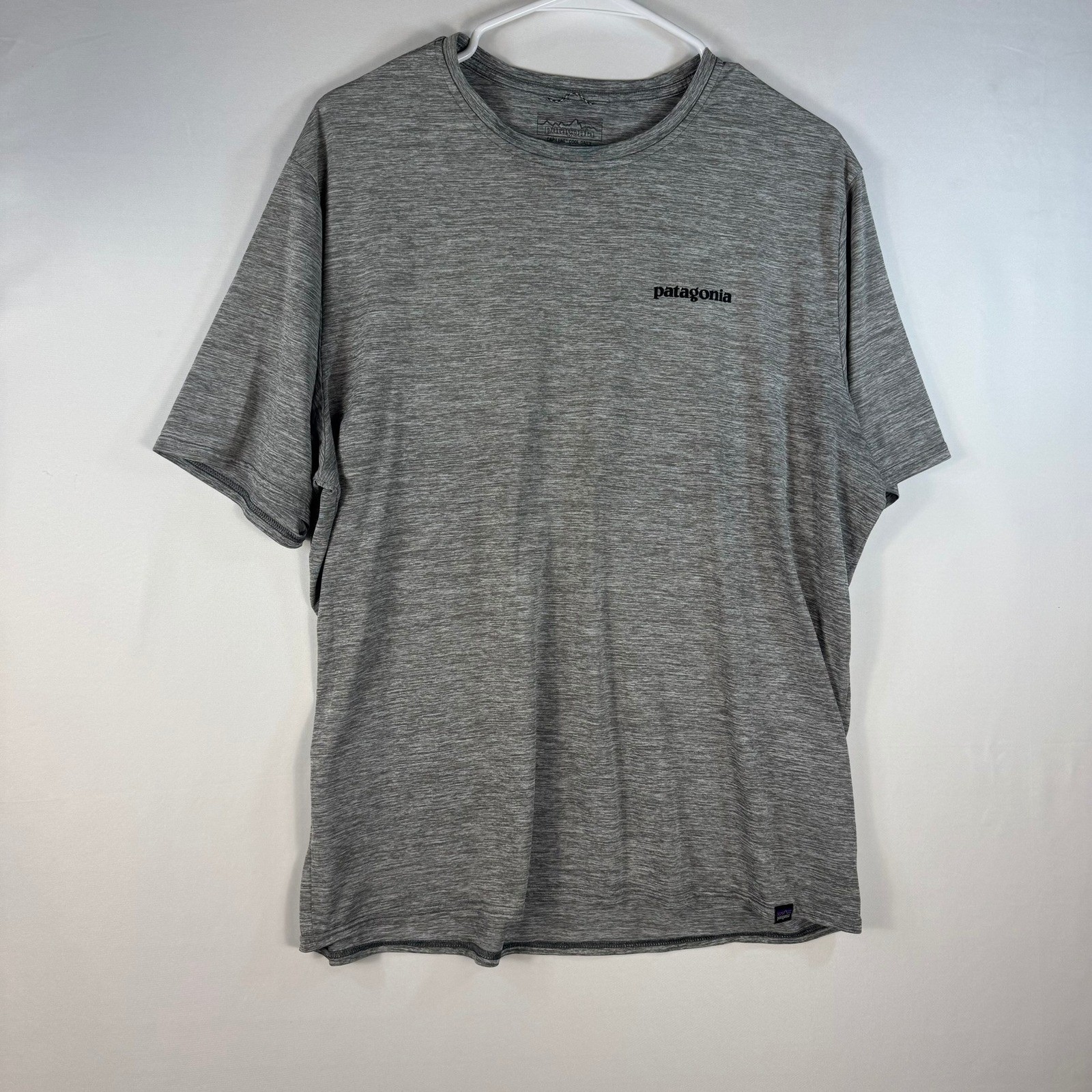 Patagonia Capilene Cool Daily Mens Large Gray Heather Graphic Performance Shirt gallery