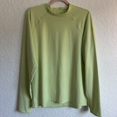 Backcountry Men’s Tahoe Sun Long-Sleeve Crew Shirt Shadow Lime Green UPF Medium