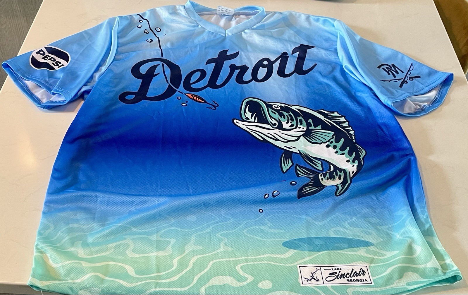 Detroit Tigers Austin Meadows 22 Jersey Fishing XX Large Lake Sinclair Pepsi gallery