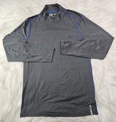 RBX mens X-Train Compression Long Sleeve Gray Activewear Shirt SZ(L)