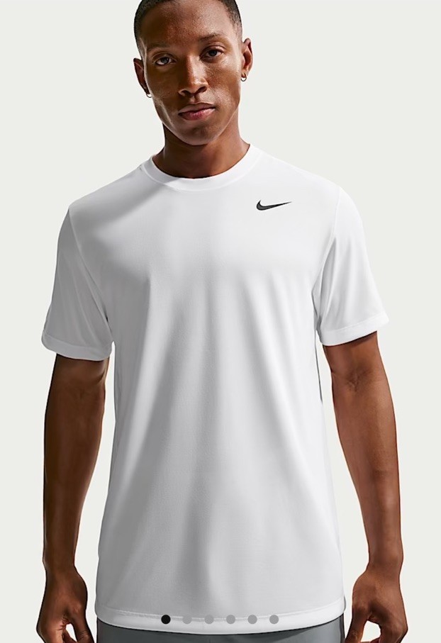 Nike White Dri-Fit Legend Fitness Gym Tennis Golf Tee Men Size XL DX0989-237
