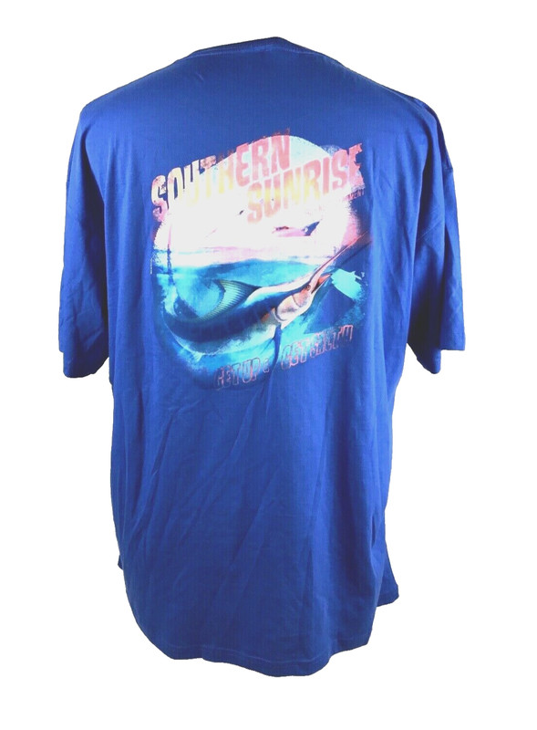 OCEAN COAST Crew Neck Tee Shirt Mens Size 2XL Blue Fishing Beach NWT gallery