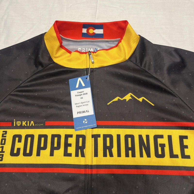 Primal Copper Triangle Cycling Jersey Mens Large Black 2018 Sport Cut Full Zip gallery