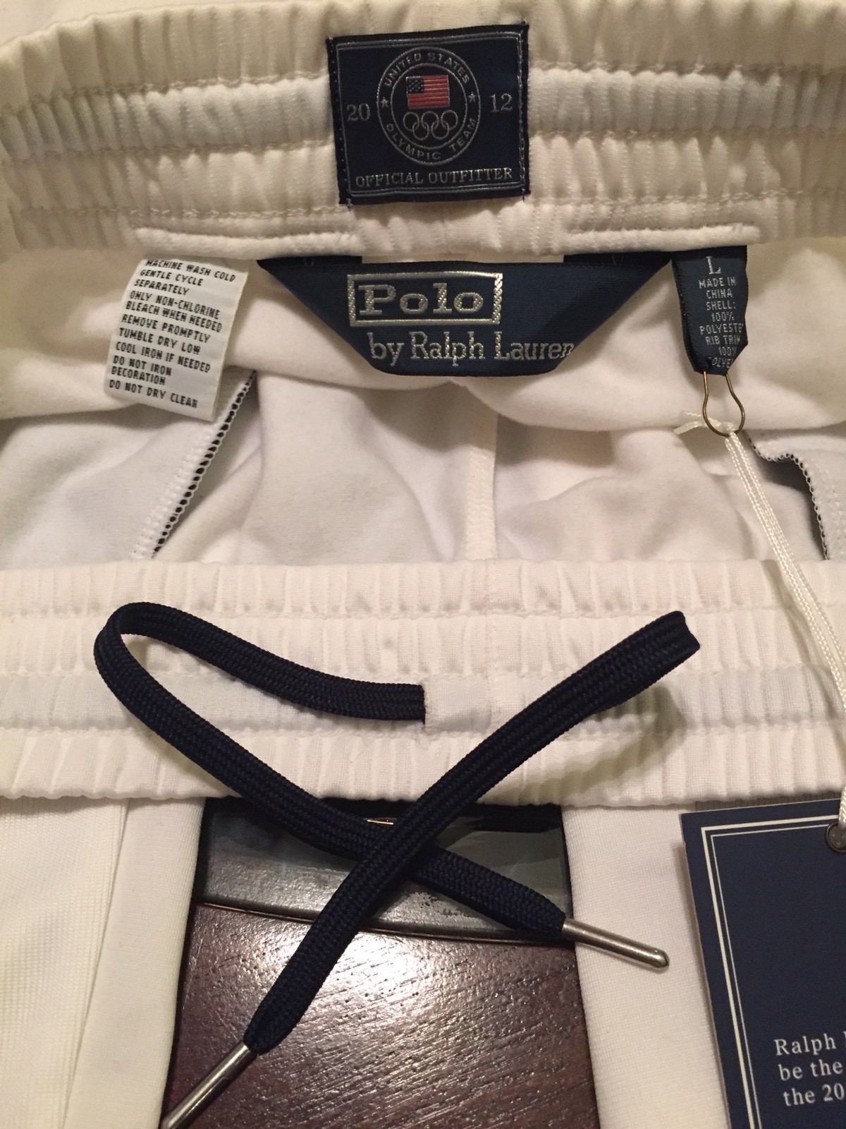 Ralph Lauren Gent’s Track Sweat Pants Britain Sz Large White New With Tags gallery