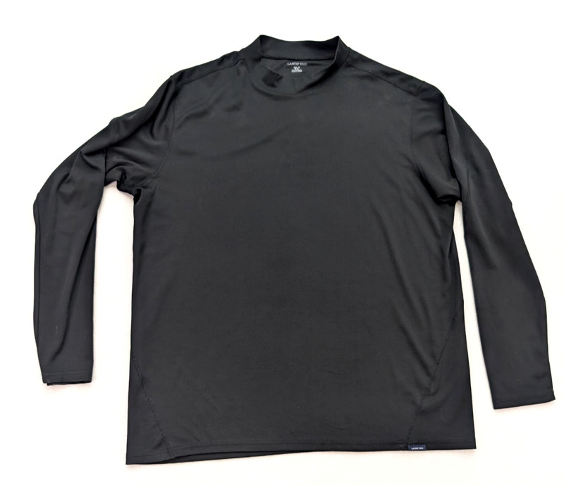 Lands' End Men's Athletic Shirt Size XXL / T 50-52 Black Long Sleeve gallery