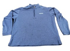 Pebble Beach Carlisle Mens 1/4 Zip Long Sleeve Performance Shirt Size XL Blue