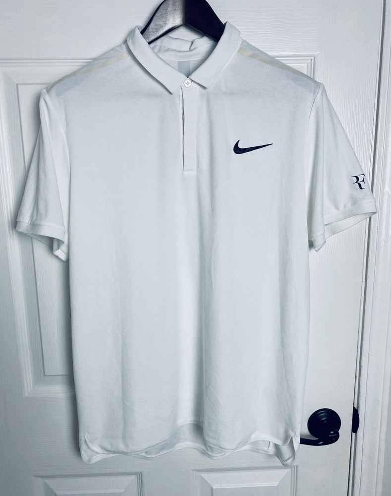 Nike Roger Federer RF 2016 Wimbledon Tennis Polo Shirt Large Rafa Nadal Alcaraz
