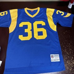 Mitchell & Ness LA Rams Jerome Bettis #36 Replica Jersey Blue Yellow 36 LARGE