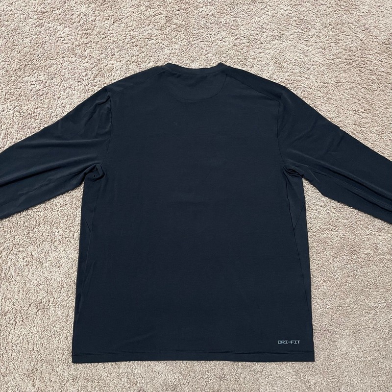 Nike Tigers Shirt Mens Large Black Snarling Tiger Long Sleeve Dri-Fit SAMPLE gallery