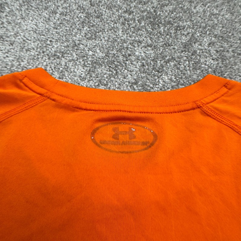 Under Armour Heatgear Tech Active T-Shirt Mens XL Orange Short Sleeve Crew Tee gallery