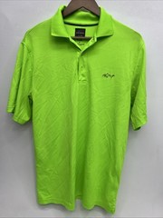 Greg Norman For Tasso Elba Men’s Golf Polo- Neon Green- Size Small