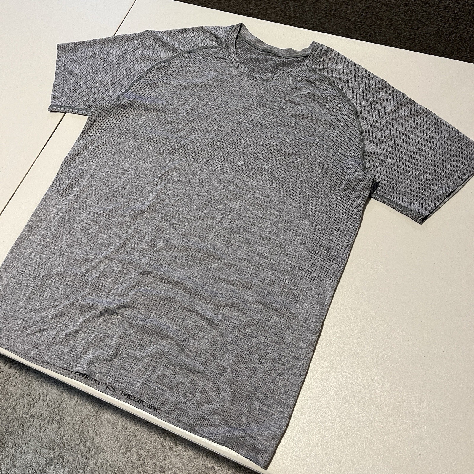 Lululemon Metal Vent Tech Shirt Mens Large Short Sleeve Performance Gray gallery