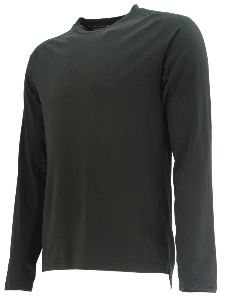 TERRAMAR MEN'S MICRO NYLON BLEND CREW NECK LONG SLEEVE SHIRT LARGE