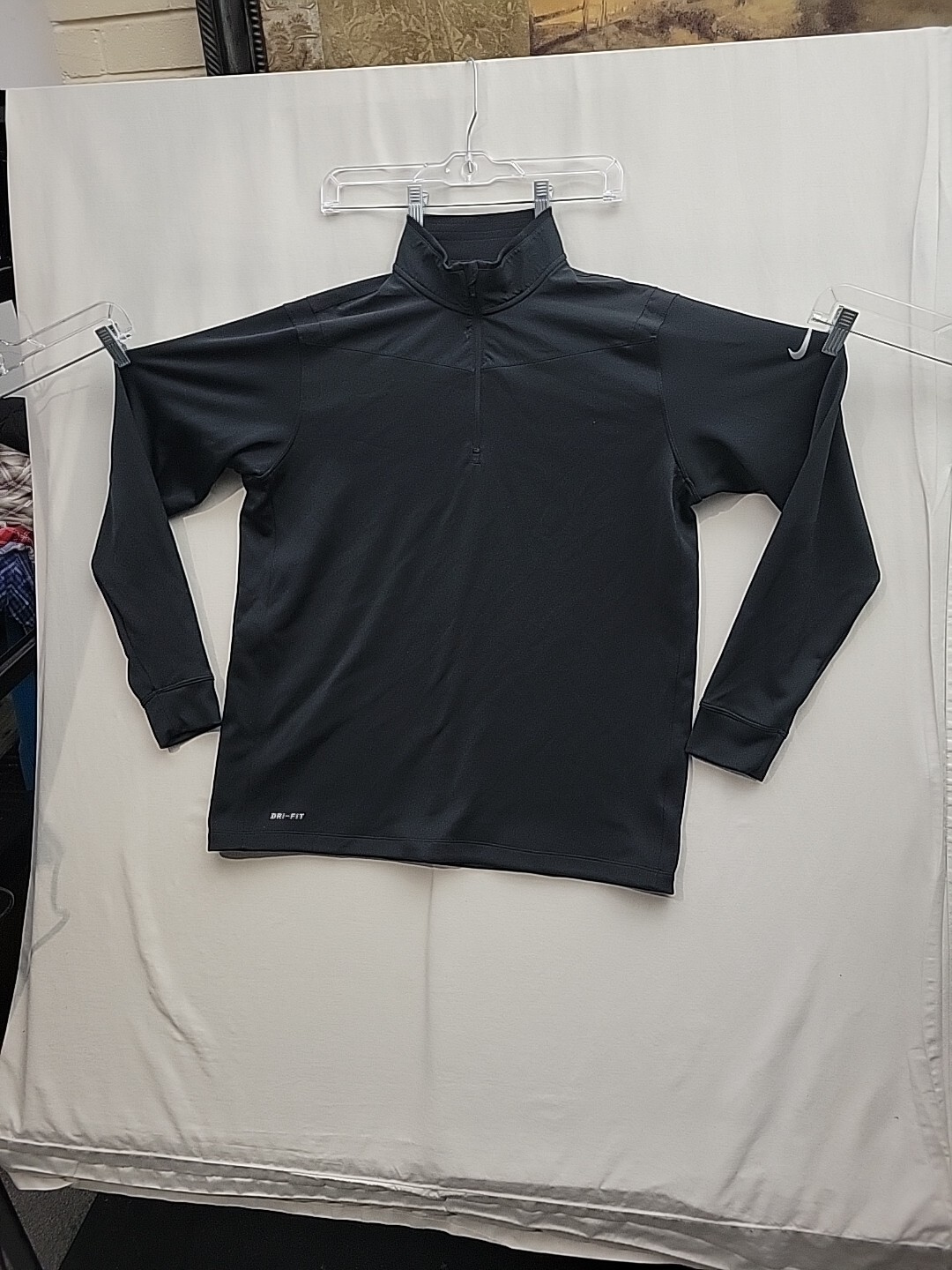 NIKE Golf Dri-Fit 1/4 Zip Top Men Large Black Pullover gallery