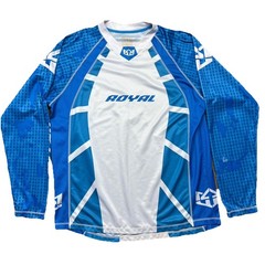 Royal Blue White Compression Shirt Mens Large Long Sleeve Athletic