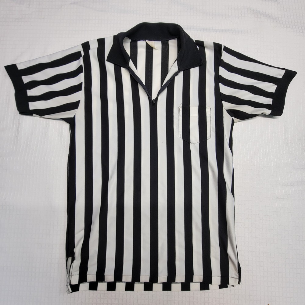 Men's Athletic Umpire Referees Shirt Polyester Jersey Pocket Size SMALL