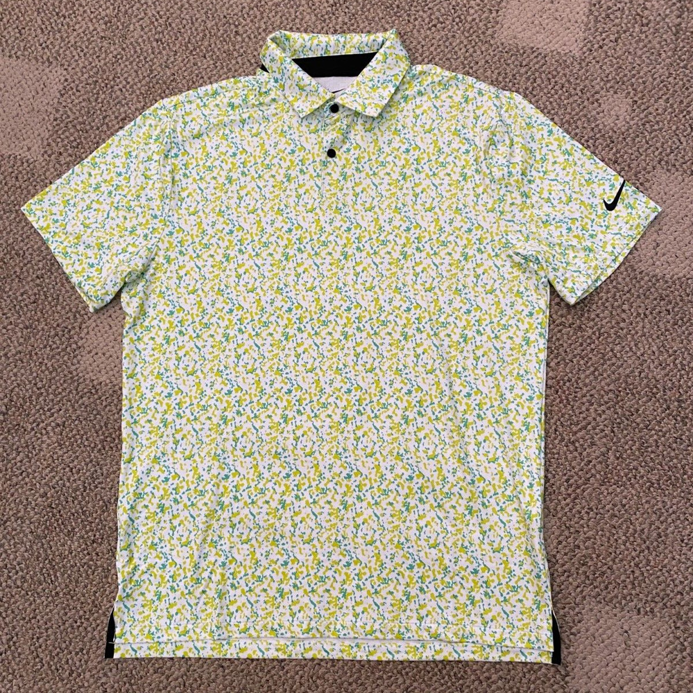 Nike Golf Tour Polo Shirt Top Micro Camo Green Dri-Fit DV7808 $80 Men's Size XXL