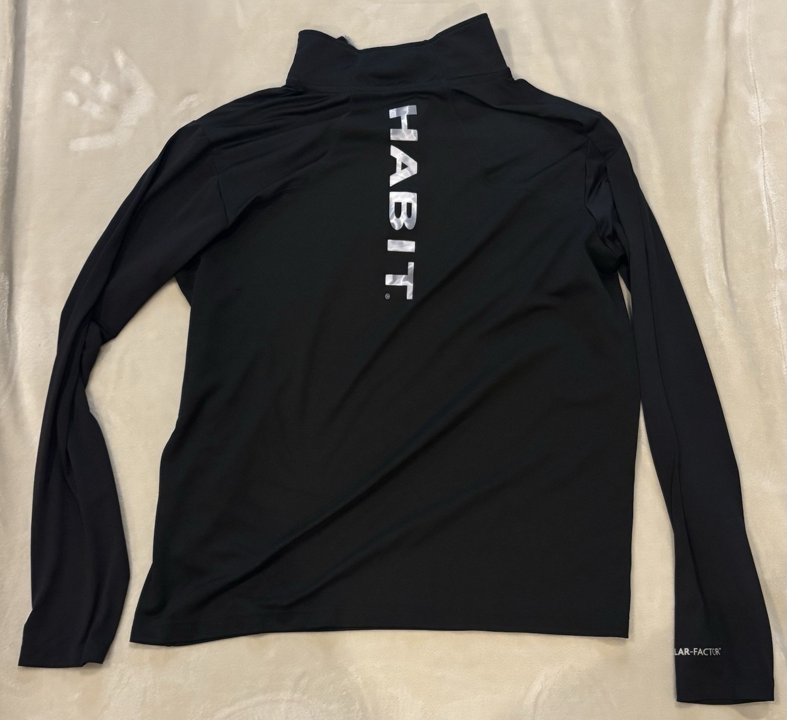 Habit Solar-Factor Men's Black 1/4 Zip Pullover Long Sleeve Mock Neck gallery