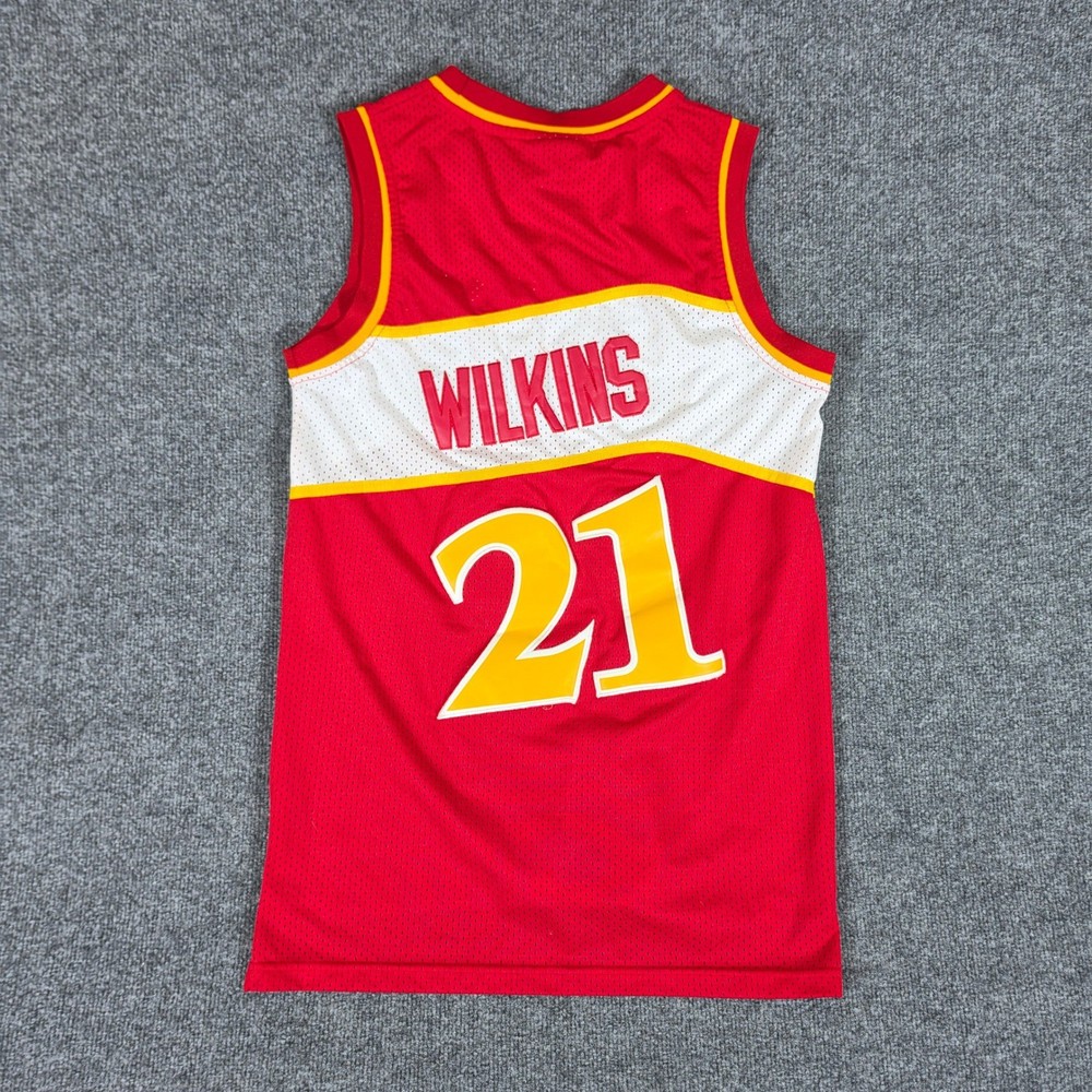 Adidas Atlanta Hawks Dominique Wilkins 21 Hardwood Classics Jersey Mens Med Red