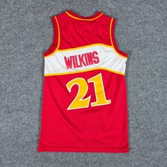 Adidas Atlanta Hawks Dominique Wilkins 21 Hardwood Classics Jersey Mens Med Red