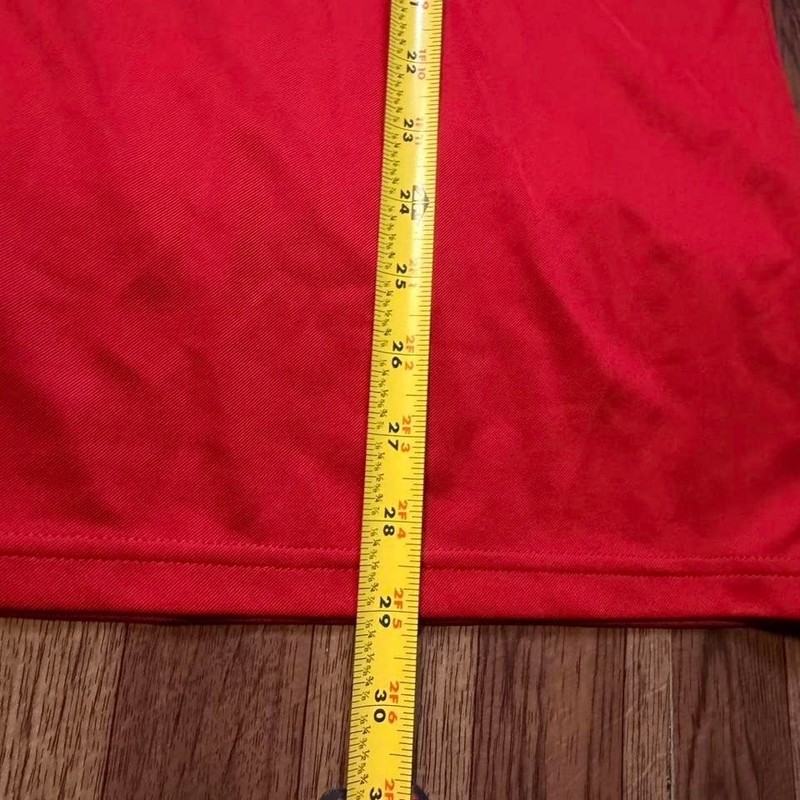 Adidas Red Vintage Lounge Retro Tech Jersey Shirt XL gallery