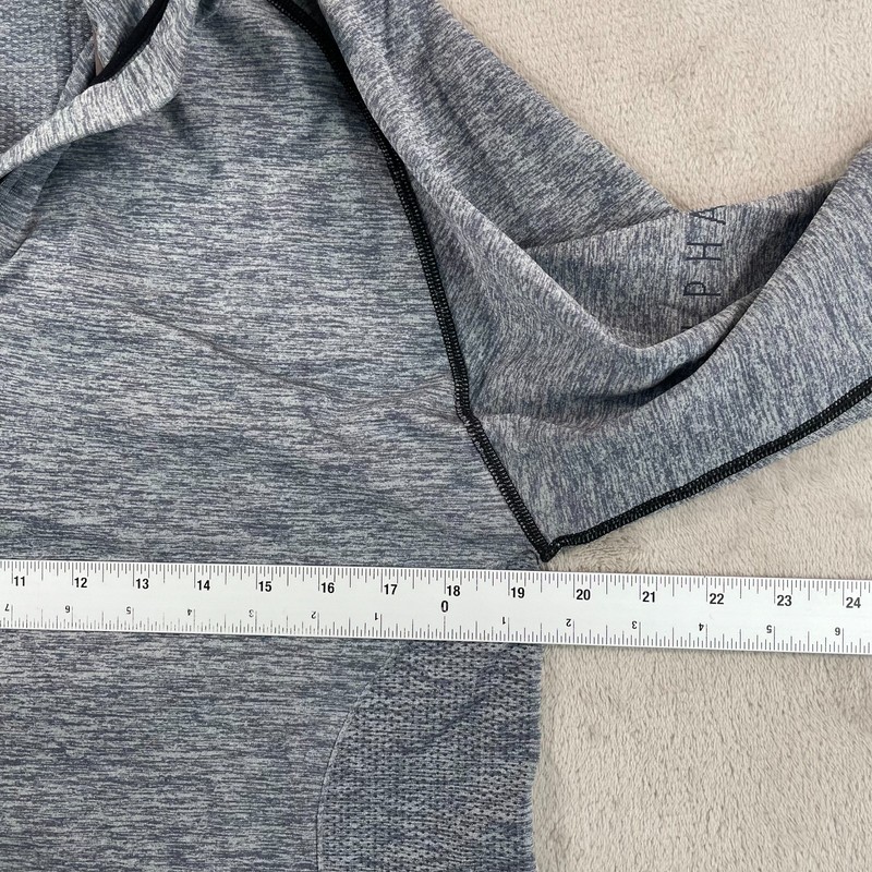ALPHALETE Performance 1/4 Zip Pullover Shirt Men Large Heather Grey Wicking gallery
