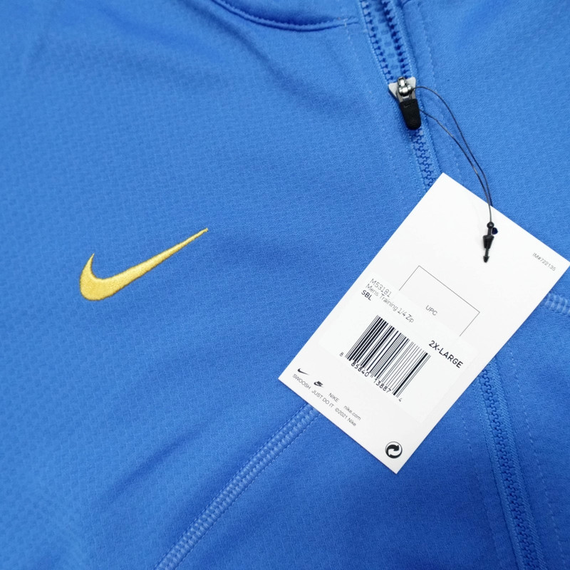 Nike Dri-Fit Training Pullover L/S Top 1/4 Zip Men's Size 2XL Signal Blue M53181 gallery