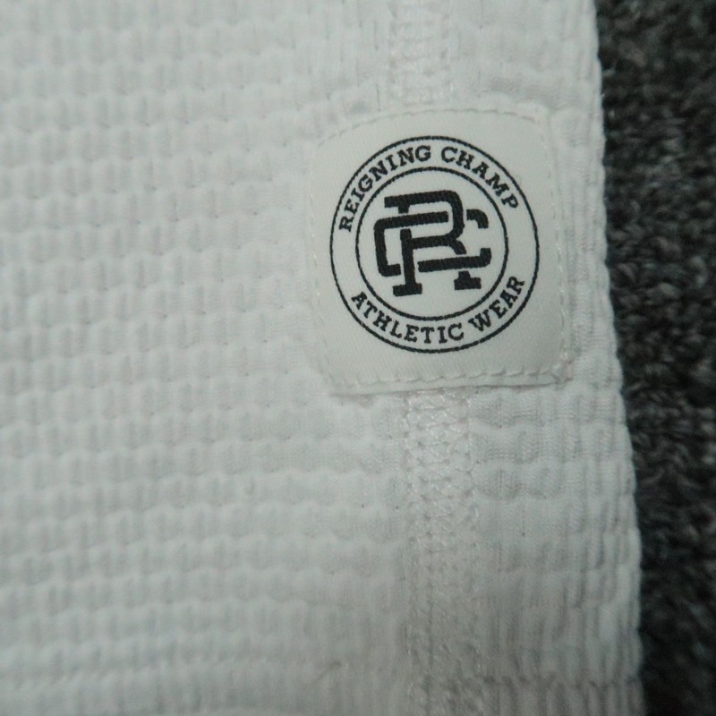 Reigning Champ Pullover Men Medium White Quarter Zip Textured Performance gallery