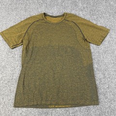 Lululemon Shirt Mens XL Green Yellow Seamless Athletic Training Live In Practice