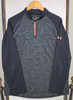 UNDER ARMOUR Ultralight Band Collar 1/4 Zip Pullover Hot Pink Gray Sz XL Mens gallery