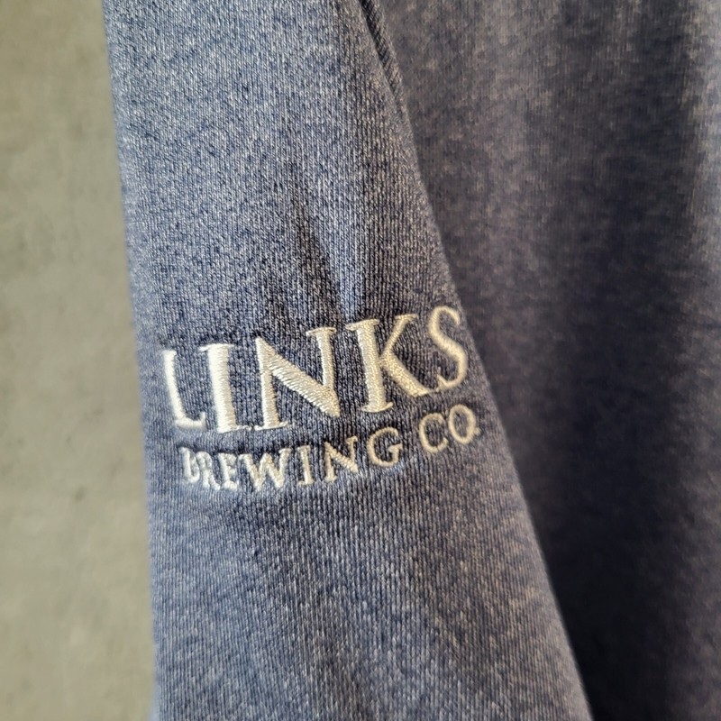 Johnnie O Mens Pullover Sweater Blue S Golf 1/4 Zip Active Links Brewing Logo gallery