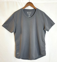 BYLT Blend Premium Basics Drop Cut S/S V-Neck T-Shirt Men’s Medium Gray Tee