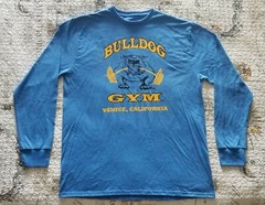 Bulldog Gym Venice Beach Muscle Bodybuilding Workout Long Sleeve Shirt M L XL