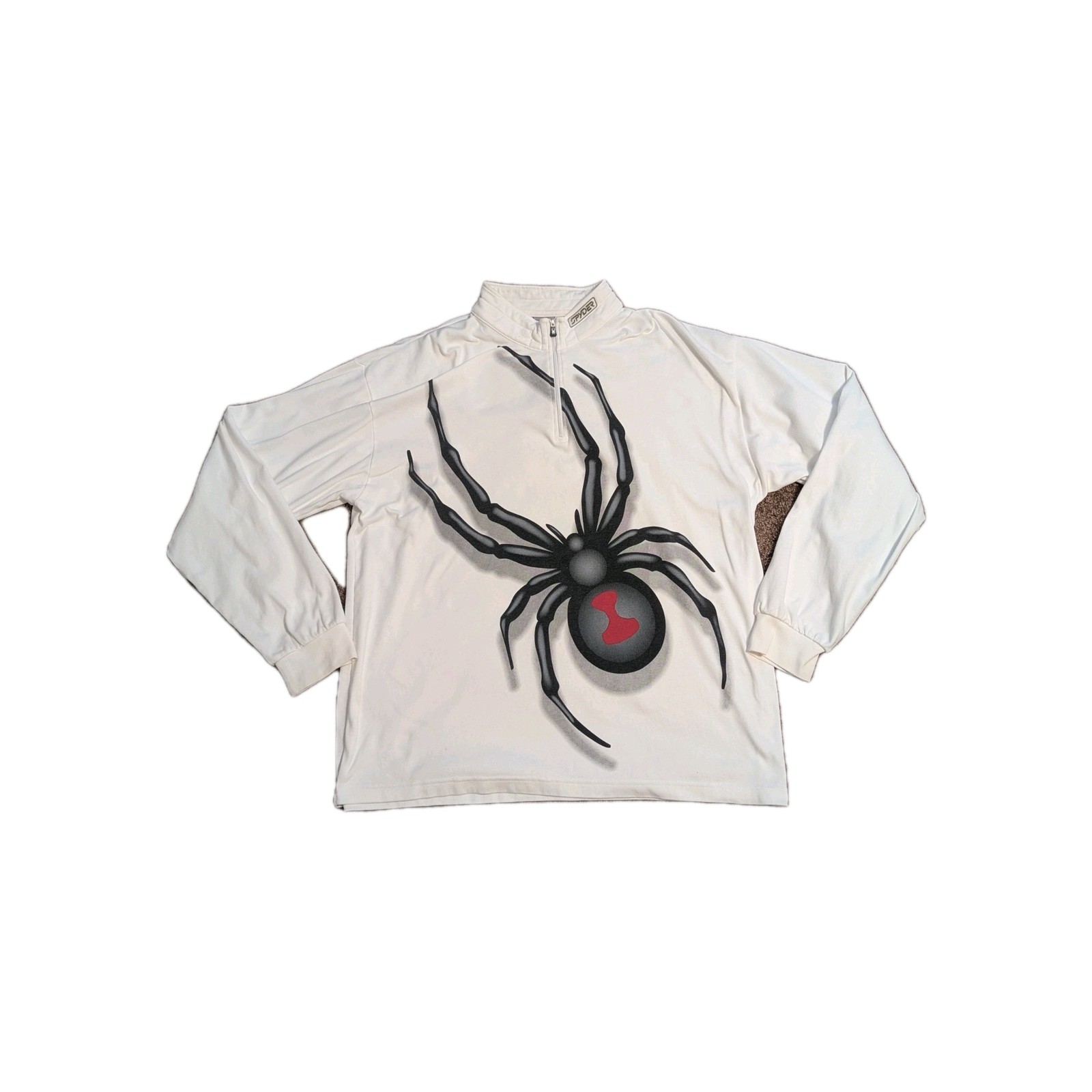 VTG Spyder Black Widow Ski Racing Long Sleeve Top White Mens Size XXL 90s gallery