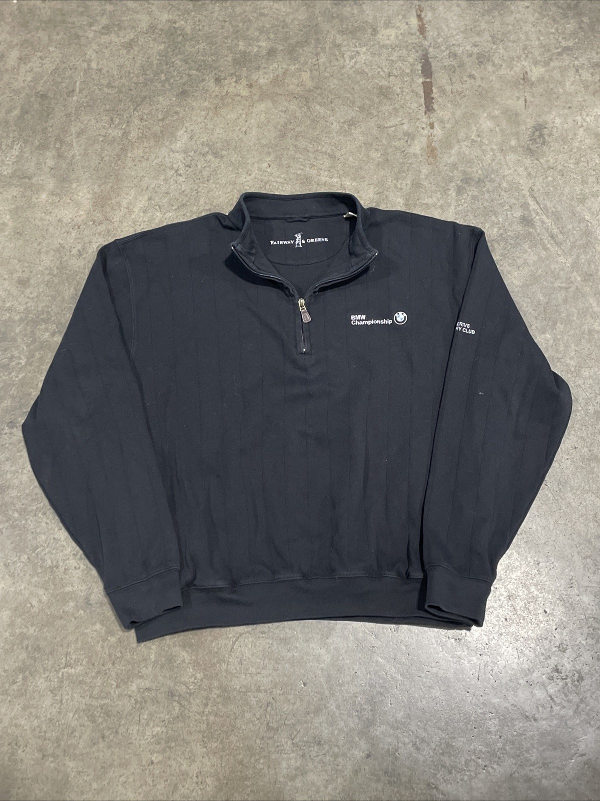 BMW Championship Jacket Mens Large Quarter Zip Black Pullover Golf XL gallery