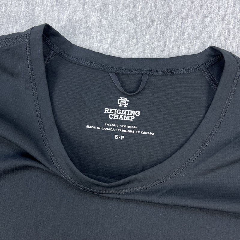 Reigning Champ Deltapeak 90 Training T-shirt Mens S Black Lightweight Mesh SS gallery
