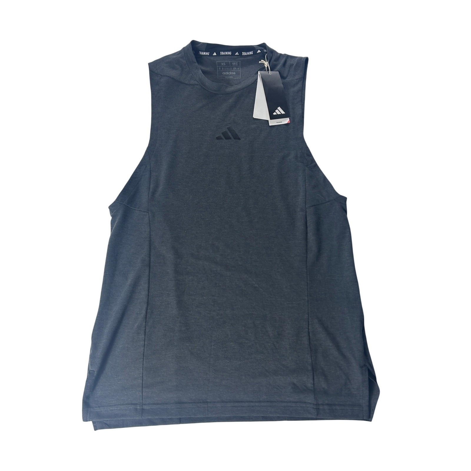 Adidas Mens D4T Tank Top Grey Slim Fit Training Muscle Tee IS3819 Size XS NEW gallery