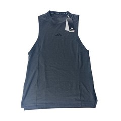 Adidas Mens D4T Tank Top Grey Slim Fit Training Muscle Tee IS3819 Size XS NEW