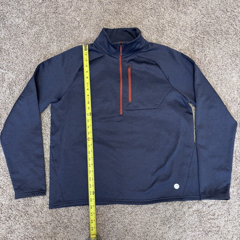L.L. Bean 1/4 zip pullover men’s slightly fitted L steel blue outdoors casual gallery