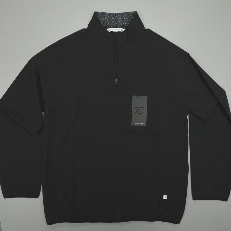 7 Diamonds Oxygenate 1/4 Zip Pullover Size M Anti-Odor Quick Dry Stretch Black gallery